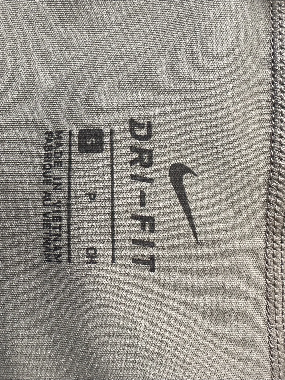 Nike Gray Dri-FIT Athletic Tee with Black Swoosh